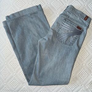 Vintage 7 For All Mankind Dojo Light Blue Jeans, Y2K distressed size 30